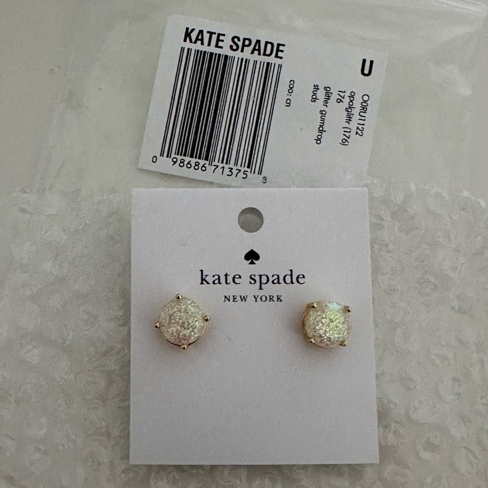 NWT Kate Spade Opal Glitter Earrings